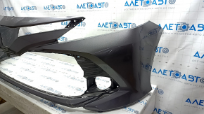 Front bumper bare Toyota Camry v70 18-20 LE\XLE without parking sensors, graphite, dented, scratches, made, broken fastening