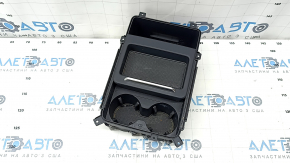 Cup holder center console with pocket Audi Q5 80A 18-20 black, paint peeling