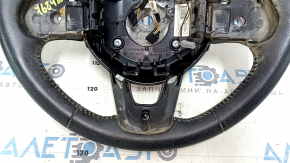 Naked steering wheel Jeep Renegade 15-17 black leather, without cushion and buttons, for dry cleaning, scratches, bumps