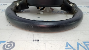 Naked steering wheel Jeep Renegade 15-17 black leather, without cushion and buttons, for dry cleaning, scratches, bumps