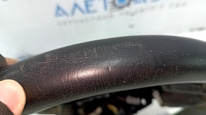 Naked steering wheel Jeep Renegade 15-17 black leather, without cushion and buttons, for dry cleaning, scratches, bumps