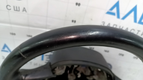 Naked steering wheel Jeep Cherokee KL 14-21 leather black, heated, with lower pad, scratches, abrasions, bumps