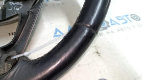 Naked steering wheel Jeep Cherokee KL 14-20 leather black, without heating, with lower pad, scratches, bumps, scuffs