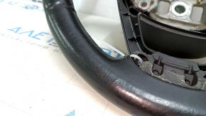 Naked steering wheel Jeep Cherokee KL 14-20 leather black, without heating, with lower pad, scratches, bumps, scuffs