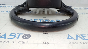 Naked steering wheel Jeep Cherokee KL 14-20 leather black, without heating, with lower pad, scratches, bumps, scuffs
