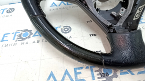Bare steering wheel Lexus GS300 GS350 06-07 black leather, ebony, scratches, chip on wood, worn, bumps