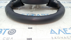 Naked steering wheel Jeep Compass 17-21 leather, black, with pads, heated, dents, scratches