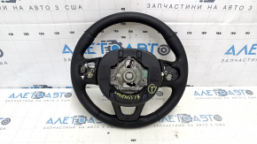 Naked steering wheel Jeep Compass 17-21 leather, black, with pads, heated, dents, scratches