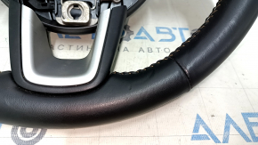Naked steering wheel Jeep Compass 17-21 leather, black, with pads, scratches, dents