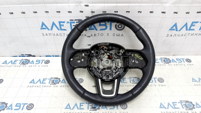 Naked steering wheel Jeep Compass 17-21 leather, black, with pads, heated, scratches, bumps