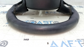 Naked steering wheel Jeep Compass 17-21 leather, black, with pads, heated, scratches, bumps