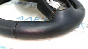 Naked steering wheel Jeep Compass 17-21 leather, black, with pads, heated, scratches, bumps