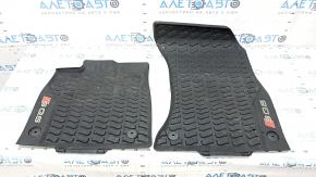 Set of floor mats for Audi Q5 80A 18-24 rubber, black, S-Line, scratches