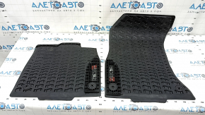 Set of floor mats for Audi Q5 80A 18-24 rubber, black, S-Line, scratches