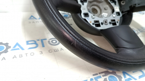 Bare steering wheel Mini Cooper Countryman R60 10-16 leather black, with lower pad, scratches, needs cleaning