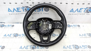 Naked steering wheel Jeep Renegade 15-17 leather black, without cushion and buttons, scratches, abrasions
