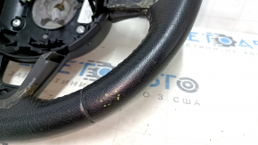 Naked steering wheel Jeep Renegade 15-17 leather black, without cushion and buttons, scratches, abrasions