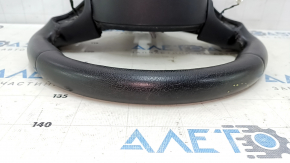 Naked steering wheel Jeep Renegade 15-17 leather black, without cushion and buttons, scratches, abrasions