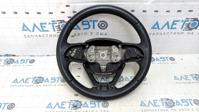 Naked steering wheel Jeep Cherokee KL 14-20 leather black, without heating, with lower pad, scratches