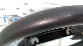 Naked steering wheel Jeep Cherokee KL 14-20 leather black, without heating, with lower pad, scratches