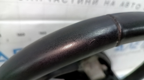 Naked steering wheel Jeep Cherokee KL 14-20 leather black, without heating, with lower pad, scratches