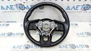 Naked steering wheel Subaru Outback 15-17 leather, black, with rear pad, scuffs, scratches, dent