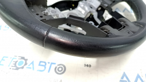Naked steering wheel Subaru Outback 15-17 leather, black, with rear pad, scuffs, scratches, dent