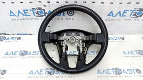 Naked steering wheel Mitsubishi Galant 04-06 rubber black, bump, needs cleaning, rubbed, scratches