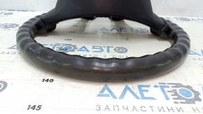 Naked steering wheel Mitsubishi Galant 04-06 rubber black, bump, needs cleaning, rubbed, scratches