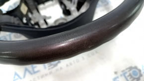 Naked steering wheel Mitsubishi Galant 04-06 rubber black, bump, needs cleaning, rubbed, scratches