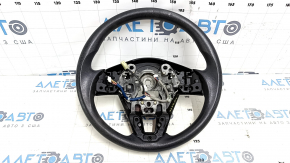 Naked steering wheel Mazda 3 14-16 BM pre-rest, rubber, black, with rear pad, worn, scratches