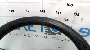 Naked steering wheel Mazda 3 14-16 BM pre-rest, rubber, black, with rear pad, worn, scratches