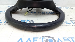Naked steering wheel Mazda 3 14-16 BM pre-rest, rubber, black, with rear pad, worn, scratches