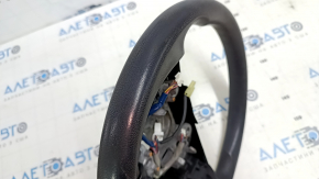 Naked steering wheel Mazda 3 14-16 BM pre-rest, rubber, black, with rear pad, worn, scratches