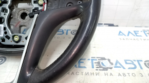 Naked steering wheel GMC Terrain 10-17 leather, black, no buttons, scuffs, scratches, dents