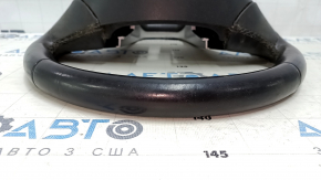 Naked steering wheel GMC Terrain 10-17 leather, black, no buttons, scuffs, scratches, dents