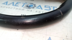 Naked steering wheel GMC Terrain 10-17 leather, black, no buttons, scuffs, scratches, dents
