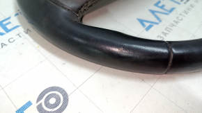 Naked steering wheel GMC Terrain 10-17 leather, black, no buttons, scuffs, scratches, dents