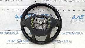 Naked steering wheel GMC Terrain 10-17 leather, black, no buttons, scuffs, scratches, dents