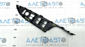 Front left window lifter control trim Honda Accord 13-17 structure, broken mount