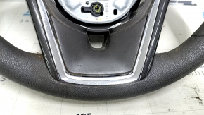 Naked steering wheel Chevrolet Volt 11-15 rubber, with graphite overlay, without buttons, for dry cleaning, worn, scratches