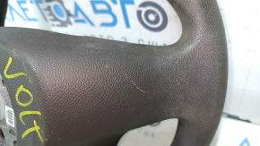 Naked steering wheel Chevrolet Volt 11-15 rubber, with graphite overlay, without buttons, for dry cleaning, worn, scratches