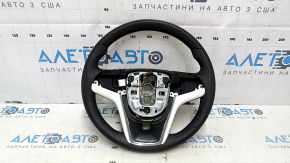Naked steering wheel Chevrolet Volt 11-15 rubber with white overlay, without buttons, needs cleaning, cut, poke