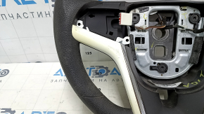 Naked steering wheel Chevrolet Volt 11-15 rubber with white overlay, without buttons, for dry cleaning, scratches, scuffs