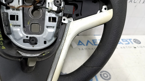 Naked steering wheel Chevrolet Volt 11-15 rubber with white overlay, without buttons, for dry cleaning, scratches, scuffs