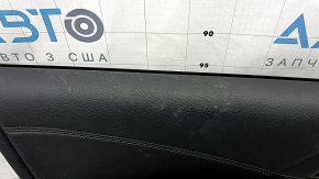 Door trim card front left Honda Accord 16-17 leather black, armrest leather black, molding under wood gloss, under memory seats, for cleaning