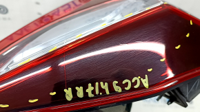 Lamp outer wing right Honda Accord 16-17 hybrid, rest LED, cracks in glass