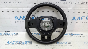 Bare steering wheel Dodge Journey 11-15 black rubber, no buttons, with pads, dry cleaning, scratches, scuffs