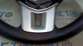 Naked steering wheel Dodge Journey 11-16 leather black, heated, no buttons, with pads, scratches