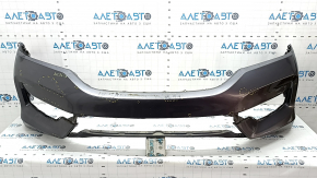 Bare front bumper Honda Accord 16-17 rest, hybrid, graphite, broken fasteners, dented, scratches, sand